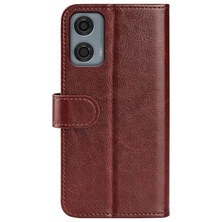 Чехол-книжка Deexe Wallet Style для Motorola Moto G24 Power - Brown: фото 5 из 9