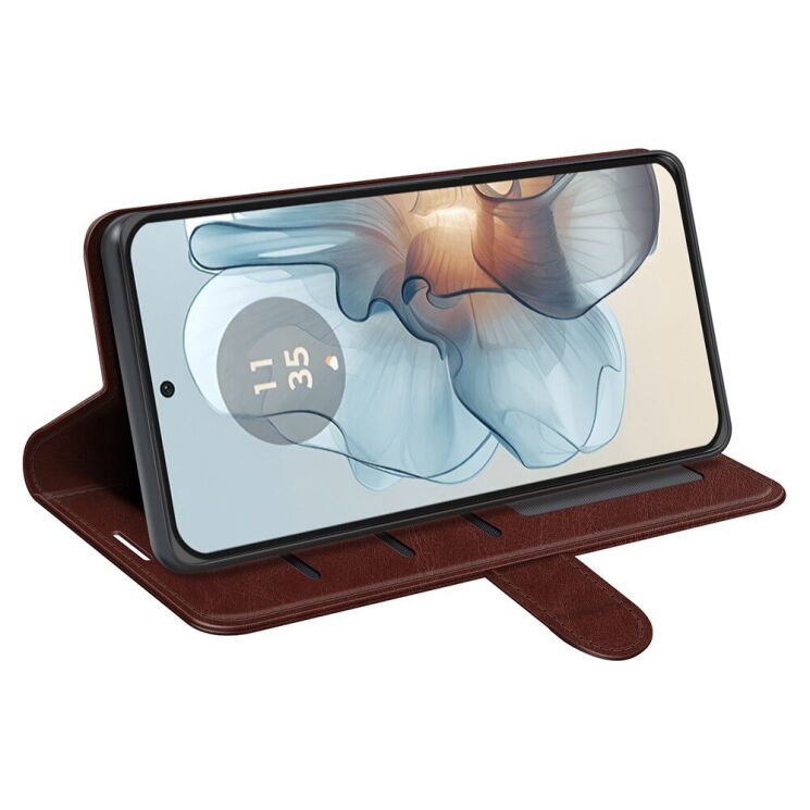 Чехол-книжка Deexe Wallet Style для Motorola Moto G24 Power - Brown: фото 3 из 9