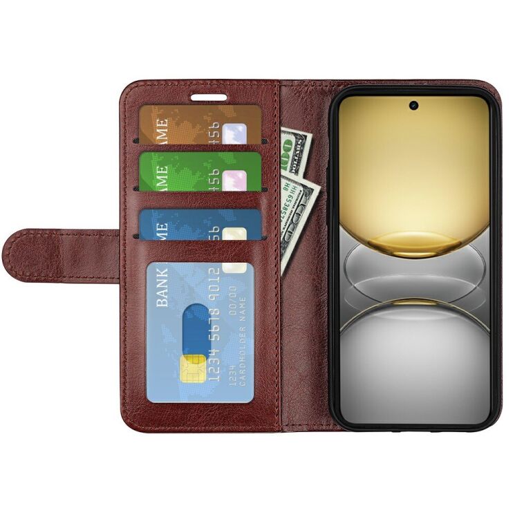 Чехол-книжка Deexe Wallet Style для Realme C75 - Brown: фото 2 из 6
