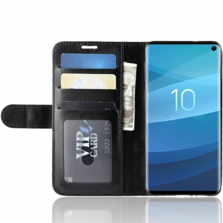 Чехол-книжка Deexe Wallet Style для Samsung Galaxy S10 - Black: фото 5 из 8