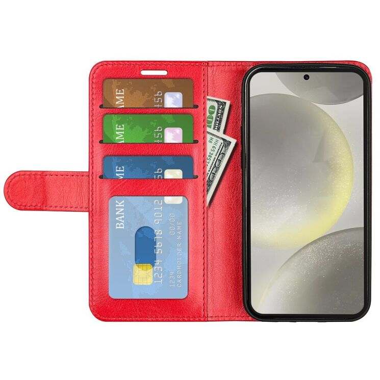 Чехол-книжка Deexe Wallet Style для Samsung Galaxy S24 FE (S721) - Red: фото 2 из 9