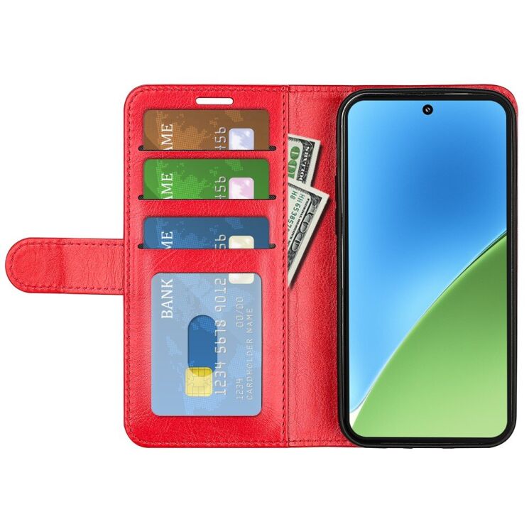 Чехол-книжка Deexe Wallet Style для Xiaomi 15 - Red: фото 2 из 7