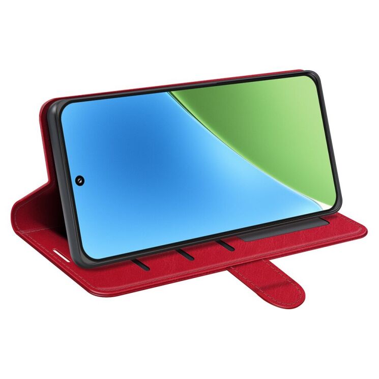 Чехол-книжка Deexe Wallet Style для Xiaomi 15 - Red: фото 3 из 7