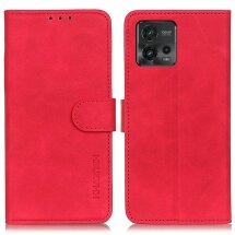 Чохол-книжка KHAZNEH Retro Wallet для Motorola Moto G72 - Red: фото 1 з 9