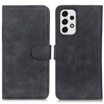 Чохол-книжка KHAZNEH Retro Wallet для Samsung Galaxy A23 (A235) - Black: фото 1 з 10
