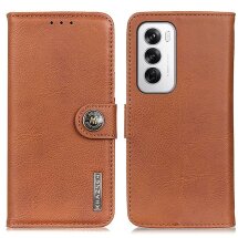 Чехол-книжка KHAZNEH Wallet Cover для OPPO Reno 12 - Brown: фото 1 из 8