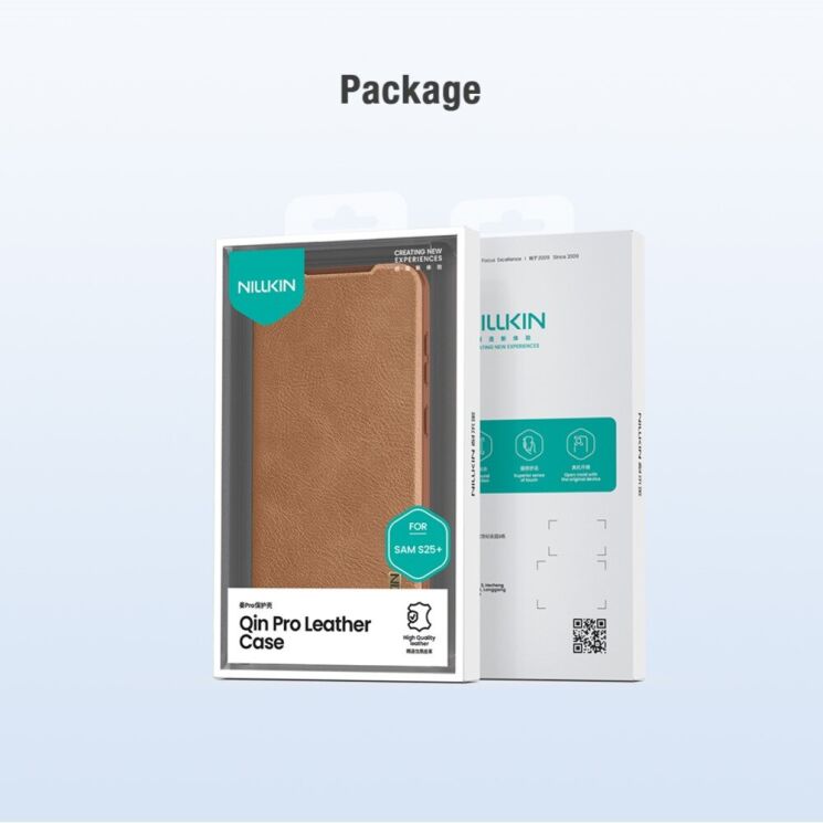 Чохол-книжка NILLKIN Qin Pro для Samsung Galaxy S25 Plus (S936) - Brown: фото 18 з 18