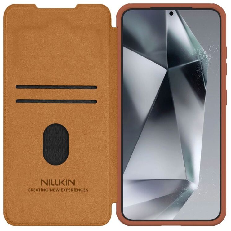 Чохол-книжка NILLKIN Qin Pro для Samsung Galaxy S25 Plus (S936) - Brown: фото 4 з 18