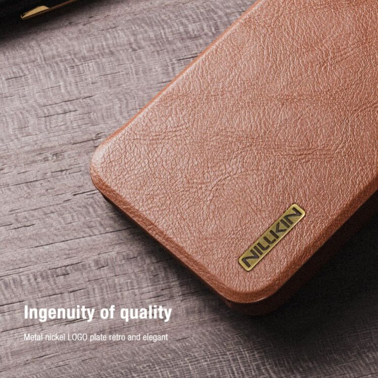 Чохол-книжка NILLKIN Qin Pro для Samsung Galaxy S25 Plus (S936) - Brown: фото 15 з 18