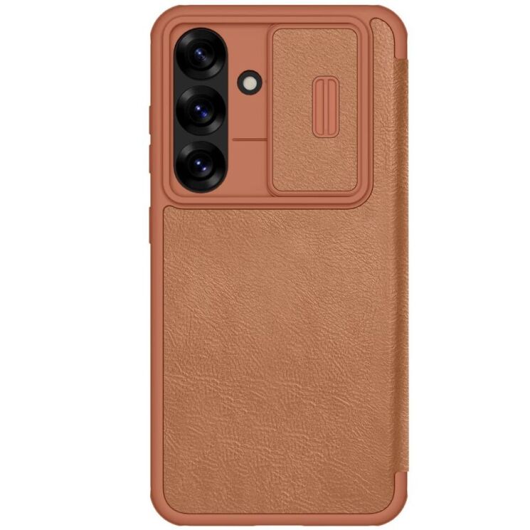 Чохол-книжка NILLKIN Qin Pro для Samsung Galaxy S25 Plus (S936) - Brown: фото 1 з 18