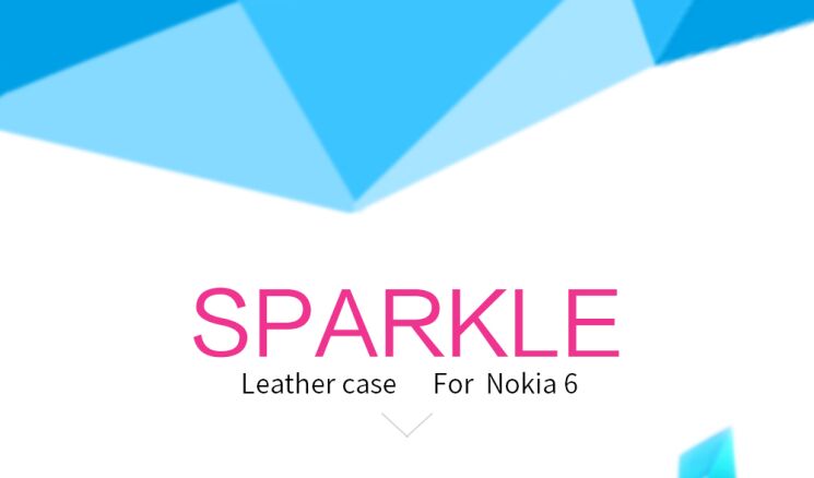 Чехол-книжка NILLKIN Sparkle Series для Nokia 6 - Gold: фото 7 из 15