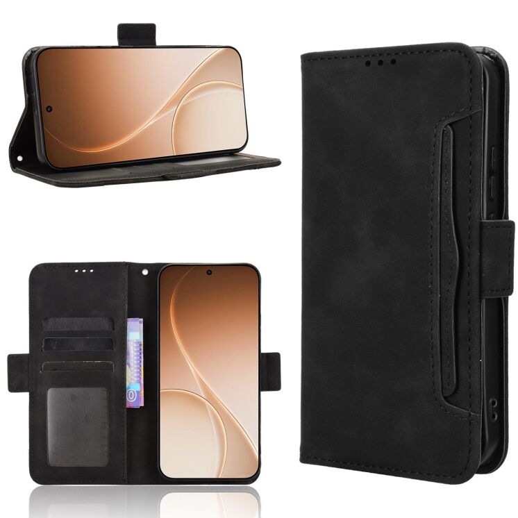 Чохол-книжка з кишеньками Deexe Wallet Stand для OPPO Reno 15 Pro - Black (405603B) Чохол-книжка з кишеньками Deexe Wallet Stand для OPPO Reno 15 Pro - Black: фото 7 з 15