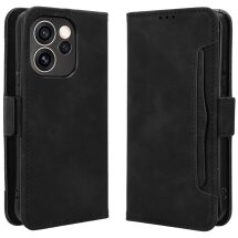 Чохол-книжка з кишеньками Deexe Wallet Stand для OPPO Reno 15 Pro - Black: фото 1 з 15