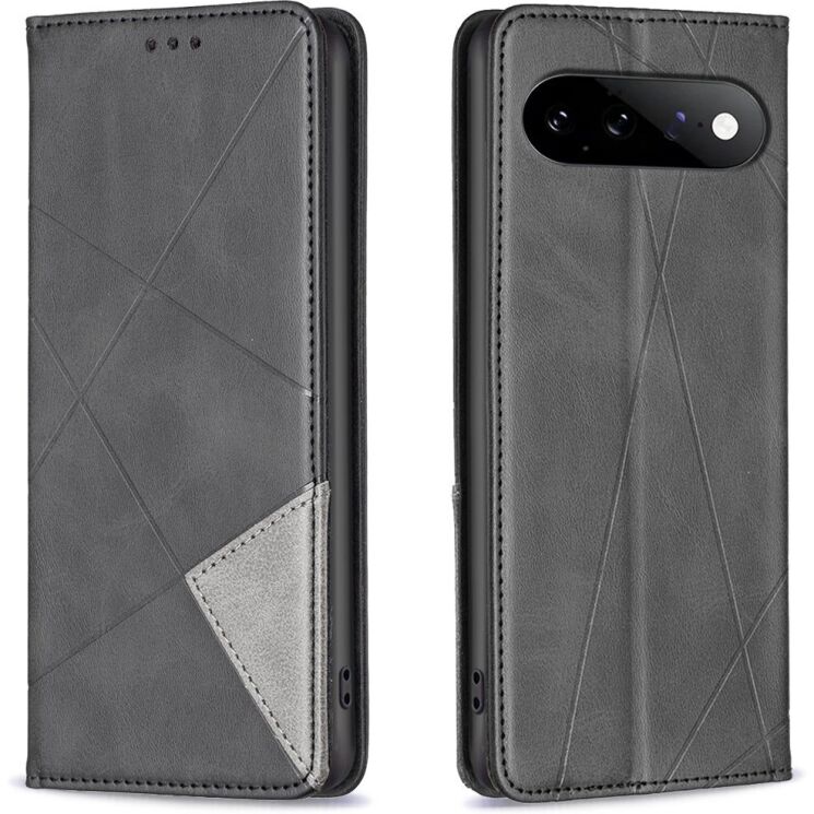 Чехол-книжка с карманами UniCase Geometric Pattern для Google Pixel 11 / 11 Pro - Black: фото 1 из 11