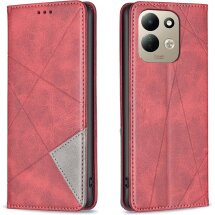 Чохол-книжка з кишеньками UniCase Geometric Pattern для Xiaomi Redmi 17 - Red: фото 1 з 9