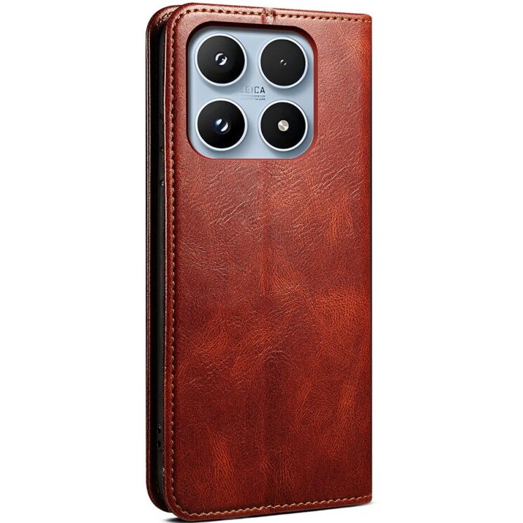 Чохол-книжка з кишеньками UniCase Leather Wallet для Xiaomi 17 - Brown: фото 6 з 8