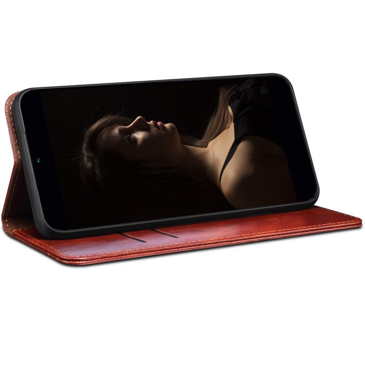 Чохол-книжка з кишеньками UniCase Leather Wallet для Xiaomi 17 - Brown: фото 3 з 8