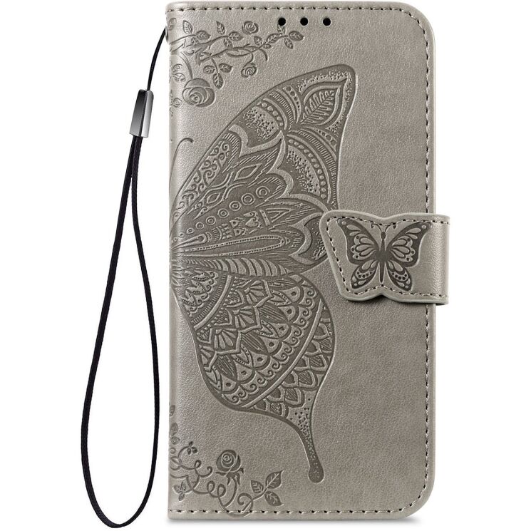 Чохол-книжка з малюнком UniCase Butterfly Pattern для iPhone 18 Pro Max / 17 Pro Max - Grey: фото 5 з 9