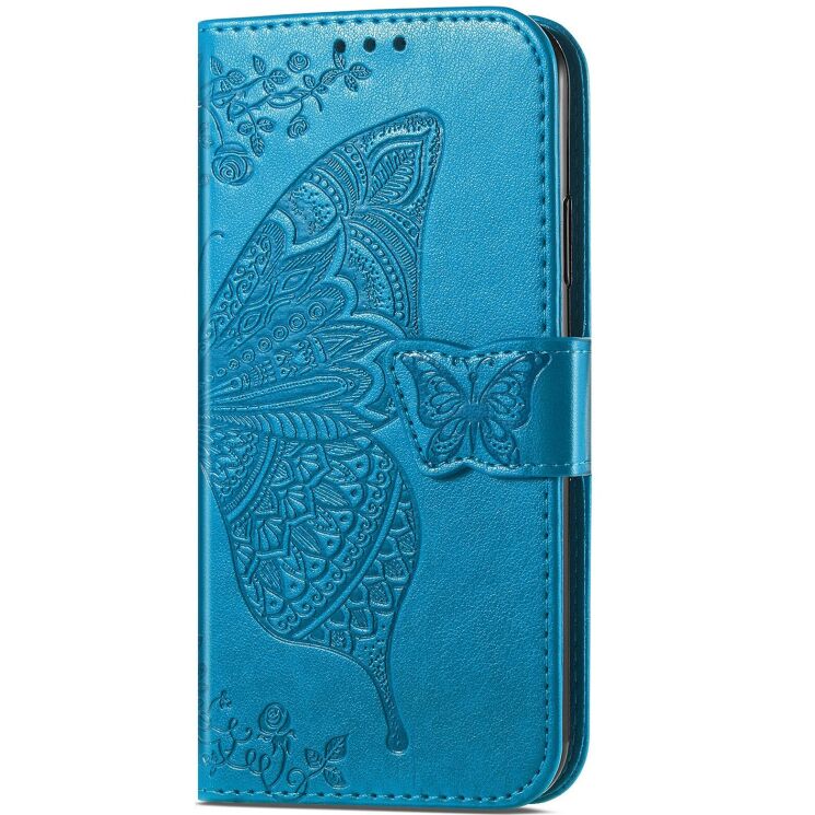 Чохол-книжка з малюнком UniCase Butterfly Pattern для Motorola Moto G86 Power - Blue: фото 5 з 8