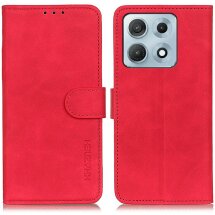 Чехол-книжка с застежкой KHAZNEH Retro Wallet для Motorola Edge 70 Max - Red: фото 1 из 8