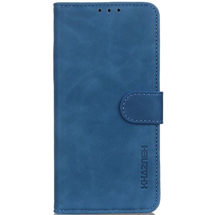 Чохол-книжка з застібкою KHAZNEH Retro Wallet для Motorola Moto G77 - Blue: фото 6 з 10
