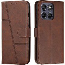 Чохол-книжка з застібкою UniCase Jet Cover для Motorola Moto G77 - Brown: фото 1 з 10