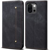 Чохол-книжка UniCase Jeans Wallet для OnePlus 13T - Black: фото 1 з 6