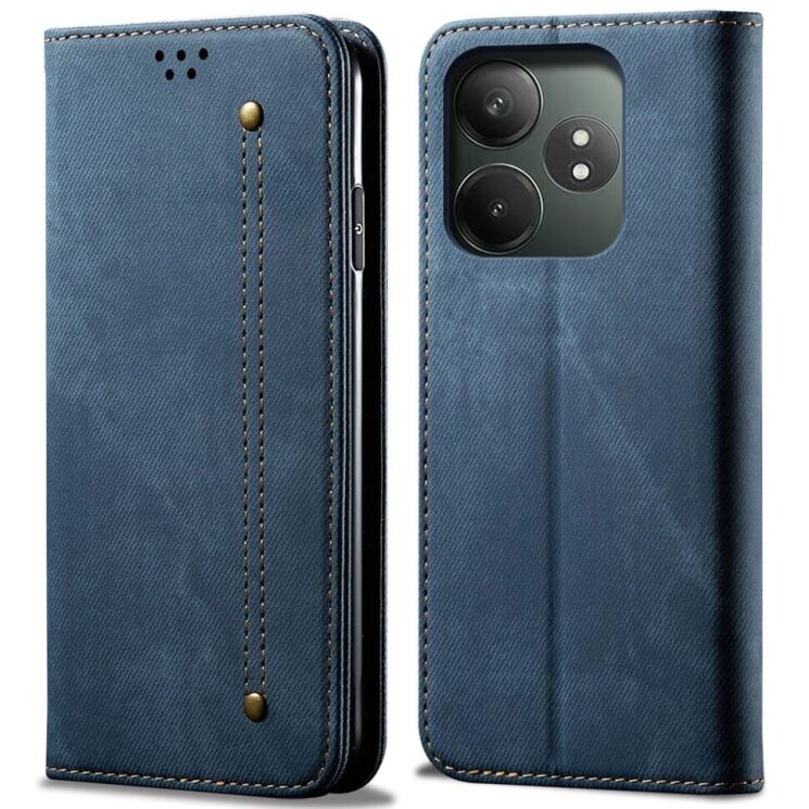 Чехол-книжка UniCase Jeans Wallet для Realme GT Neo 6 SE / GT 6T / GT 6 - Blue: фото 1 из 6