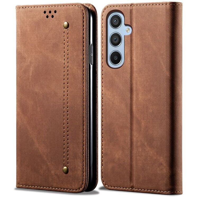 Чехол-книжка UniCase Jeans Wallet для Samsung Galaxy A25 (A256) - Coffee: фото 1 из 6
