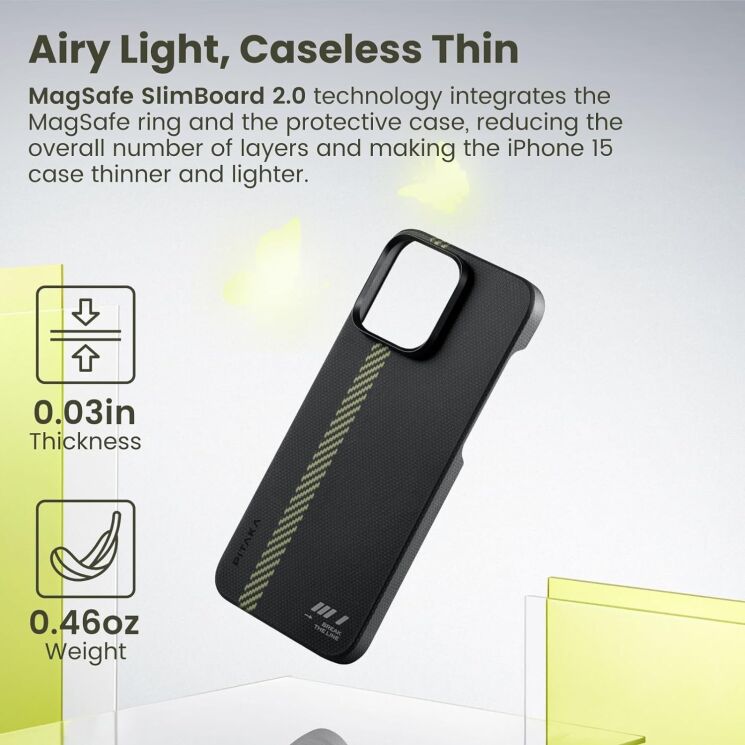 Чехол Pitaka MagEZ Case 5 для Apple iPhone 15 Pro KI1501BTL - Break The Line: фото 11 из 14