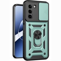Чехол с защитой камеры Deexe Armor Shield для Infinix Hot 70 - Green: фото 1 из 9