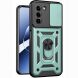 Чехол с защитой камеры Deexe Armor Shield для Infinix Hot 70 - Green (422002G). Фото 1 из 9
