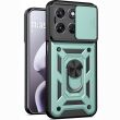 Чехол с защитой камеры Deexe Armor Shield для Motorola Moto G57 / G57 Power / G67 Power - Green (403312G)
