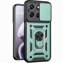 Чохол із захистом камери Deexe Armor Shield для Motorola Moto G57 / G57 Power / G67 Power - Green: фото 1 з 9