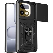 Чехол с защитой камеры Deexe Armor Shield для Realme 16 Pro - Black: фото 1 из 9