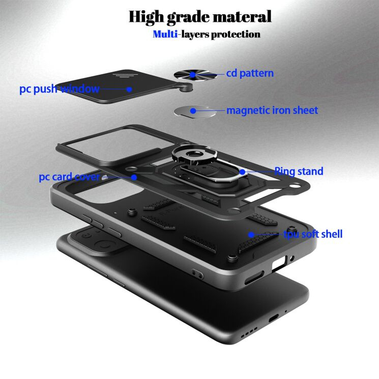 Чохол із захистом камери Deexe Armor Shield для Realme 16 Pro - Gold (428014F) Чохол із захистом камери Deexe Armor Shield для Realme 16 Pro - Gold: фото 2 з 9