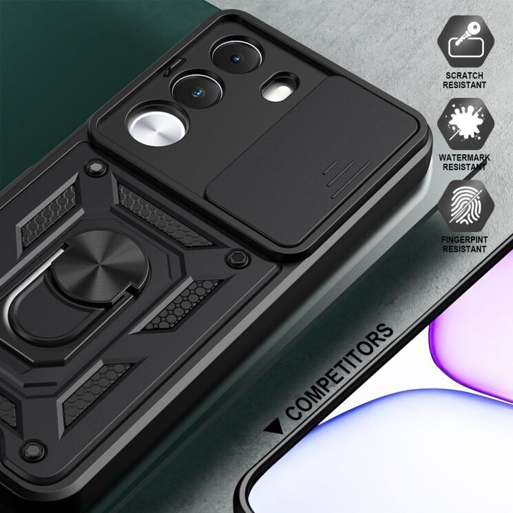 Чохол із захистом камери Deexe Armor Shield для Realme C100i - Red: фото 4 з 9