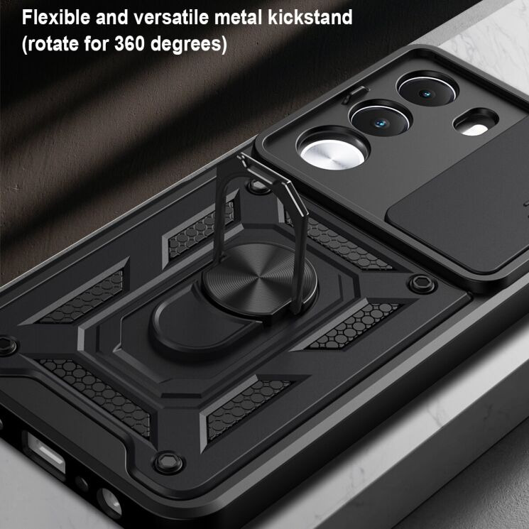 Чохол із захистом камери Deexe Armor Shield для Realme C100i - Red: фото 7 з 9
