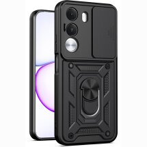 Чехол с защитой камеры Deexe Armor Shield для Realme C100i - Black: фото 1 из 9