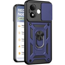 Чохол із захистом камери Deexe Armor Shield для Xiaomi Redmi Note 17 Pro - Blue: фото 1 з 9