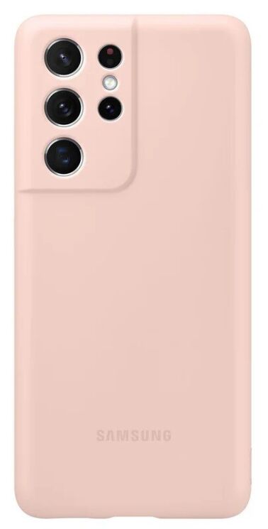 Чехол Silicone Cover для Samsung Galaxy S21 Ultra (G998) EF-PG998TPEGRU - Pink: фото 1 из 2