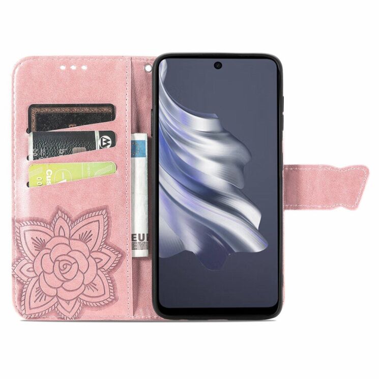 Чохол UniCase Butterfly Pattern для TECNO Spark 20 Pro - Rose Gold: фото 2 з 8