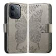 Чехол-книжка с рисунком UniCase Butterfly Pattern для Xiaomi Redmi 15C / Poco C85 - Grey (386156H)