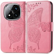 Чехол UniCase Butterfly Pattern для Xiaomi Redmi Note 14 Pro Plus - Pink: фото 1 из 9