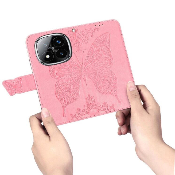 Чехол UniCase Butterfly Pattern для Xiaomi Redmi Note 14 Pro Plus - Pink: фото 7 из 9