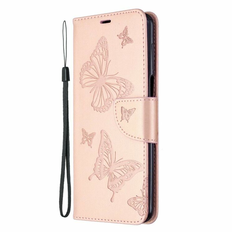 Чохол UniCase Butterfly Pattern для Xiaomi Redmi Note 9 Pro Max / Note 9 Pro / Note 9s - Rose Gold: фото 4 з 9