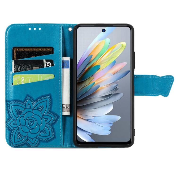 Чехол UniCase Butterfly Pattern для ZTE Blade A35 / Blade A55 - Blue: фото 2 из 6