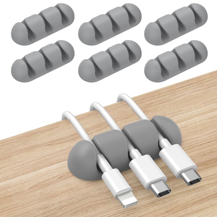 Держатель для кабелей AHASTYLE WE31 Cable Organizer - Grey: фото 1 из 6