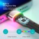 Кабель ESSAGER Colorful LED USB to Lightning (2.4A, 1m) EXCL-XCD01 - Black (896380B). Фото 10 з 10