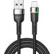 Кабель ESSAGER Colorful LED USB to Lightning (2.4A, 1m) EXCL-XCD01 - Black (896380B). Фото 1 з 10